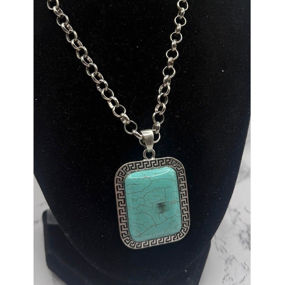 Vintage 1990s Kostibas Greek Designer Turquoise Necklace‎